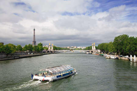 Seine River, Paris, Franceの写真素材