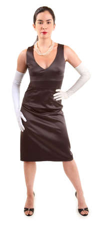 Beautiful Young Lady in a Classy Dressの写真素材