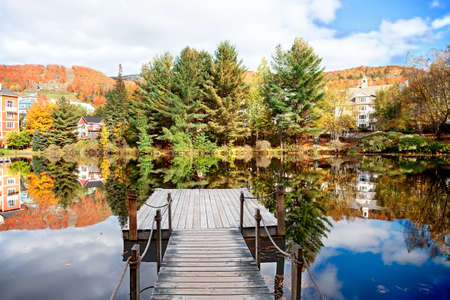 Fall Season in Mont-Tremblant, Quebec, Canadaの写真素材