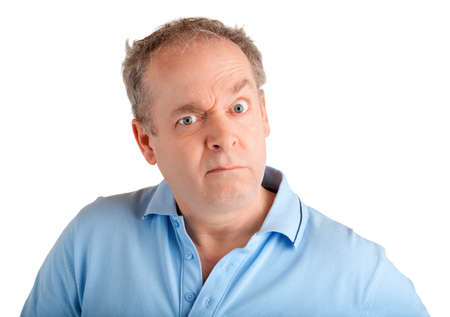 Man Displeased face expressionの写真素材