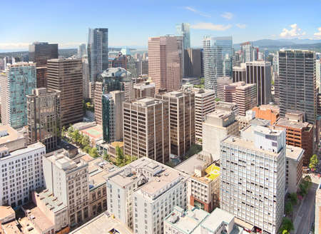 Vancouver Skyscrapers, British Columbia, Canadaの写真素材