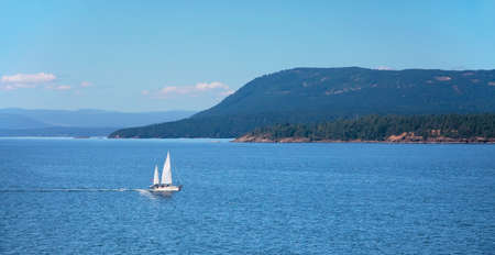Swanson Channel, Gulf Islands Chain, British Columbia, Canadaの写真素材