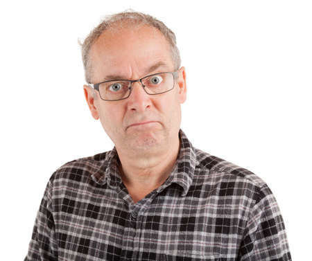 Man looking seriousの写真素材