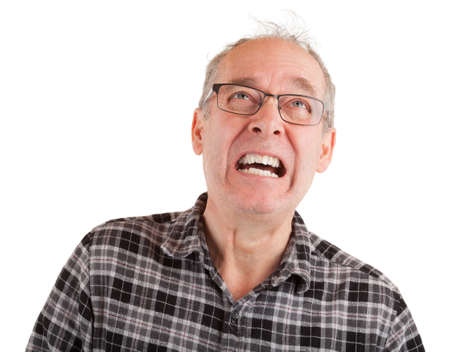Man expressing painの写真素材