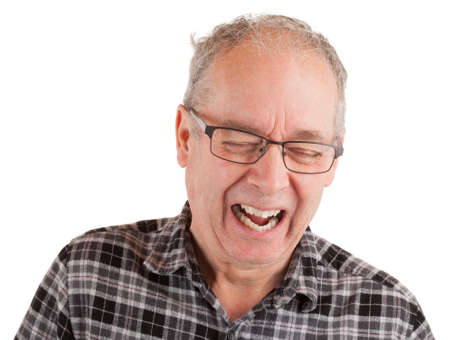 Man laughing hardの写真素材