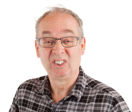 A comedian is joking and mocking someone.の写真素材
