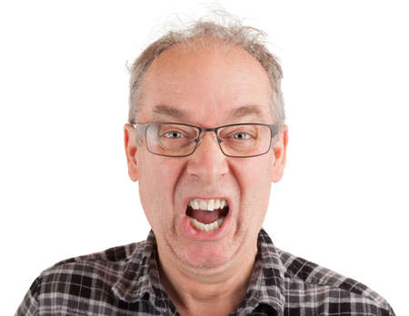 Man is shouting about somethingの写真素材