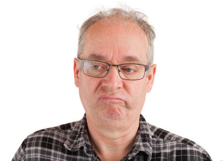 Man is displeased about somethingの写真素材