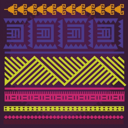 Ornamental spring color line illustration printのイラスト素材