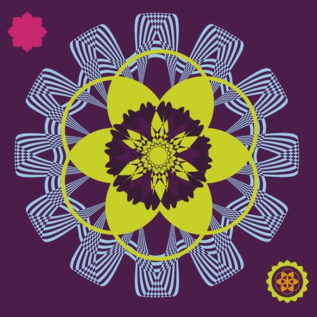 Floral spring color floral mandalaのイラスト素材