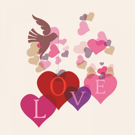 Beautiful romantic card with love messageのイラスト素材