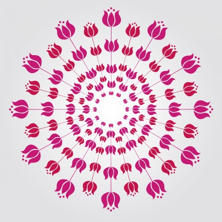 Floral detailed mandalas illustrationのイラスト素材