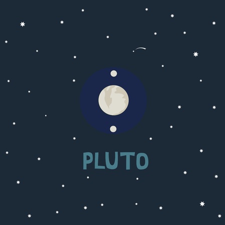 PLUTON space view  vector illustrationのイラスト素材