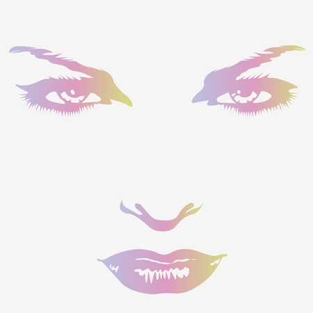 Magnificent woman face vector designのイラスト素材