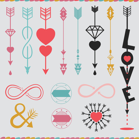 Pop art arrows setのイラスト素材
