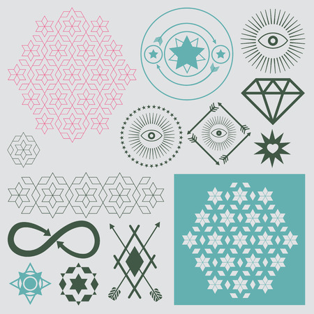 Esoteric elements setのイラスト素材
