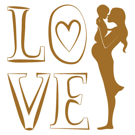 Pure Love printのイラスト素材