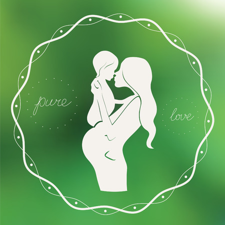Pure love Mother with babyのイラスト素材