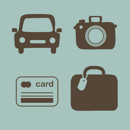 Travel icons setのイラスト素材