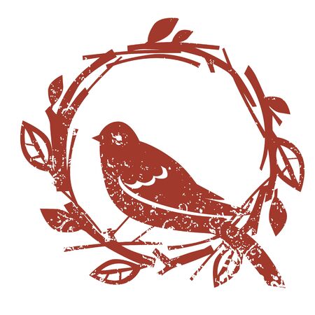 Design with birdのイラスト素材