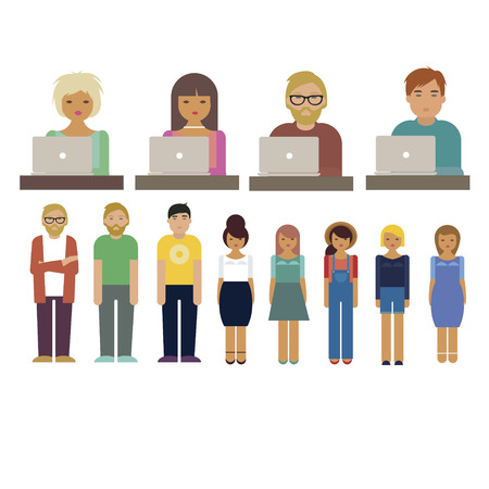 Office characters setのイラスト素材