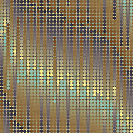 Decorative pattern created from multiple colored elements in form of squares and circles filled with gradient colorsのイラスト素材