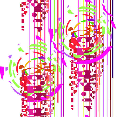 Abstract decorative texture vector pattern shaped like bubbles spilling from multiple spinning edgesのイラスト素材