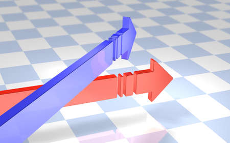 Two skew lines,This is a computer generated image の写真素材