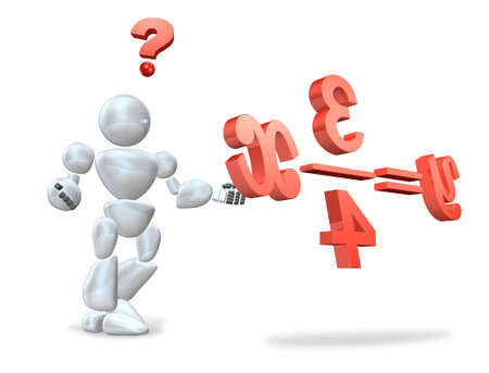 CG image representing the Difficult equation の写真素材