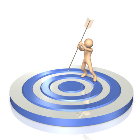 3D rendered image depicting the chance of hitの写真素材