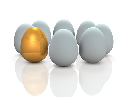 Promising one in the group. 3D illustrationの写真素材