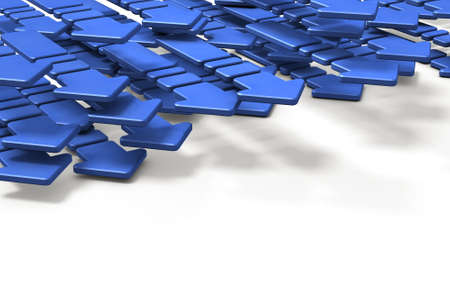 A lot of arrows to rush. 3D illustrationの写真素材