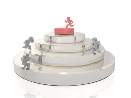 Competition with rivals. 3D illustrationの写真素材