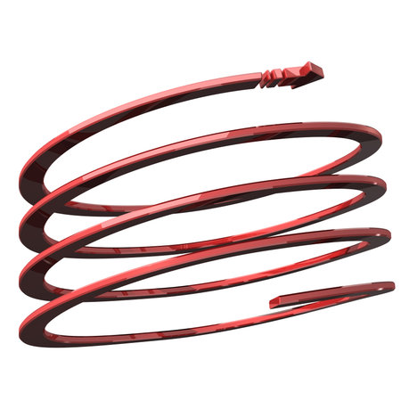 A spirally rising arrow. 3D illustration