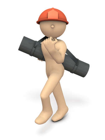 A reliable architect. 3D illustrationの写真素材