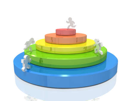 Competition with rivals. 3D illustrationの写真素材