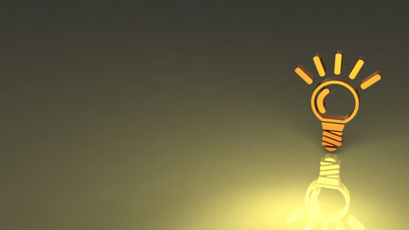 A faint light emerging in the dark. It is idea to solve the problem. 3D illustrationの写真素材