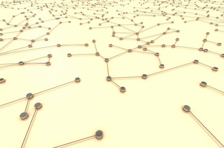 An abstract that represents a vast network. 3D rendering.