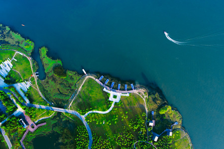 Xiangyang Bay Wetland Parkの写真素材