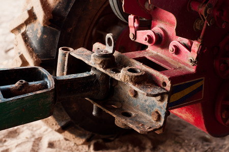 Latch of mini tractor.の写真素材