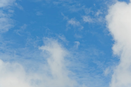 Blue sky and clouds.