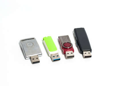 Usb flash drive on white background.の写真素材