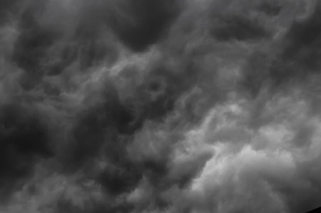 Dark sky in rainy season.