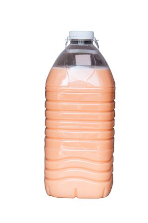Bottle of softener on white background.の写真素材