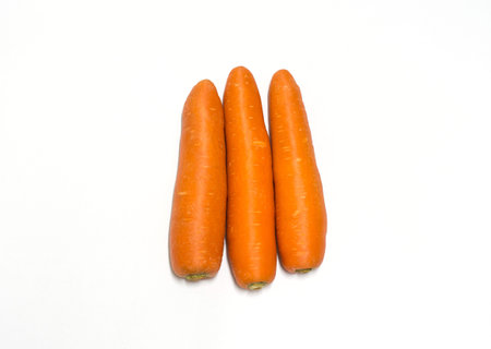 Carrot vegetable on white background.