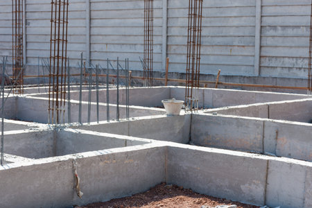 House beam and structure in construction.