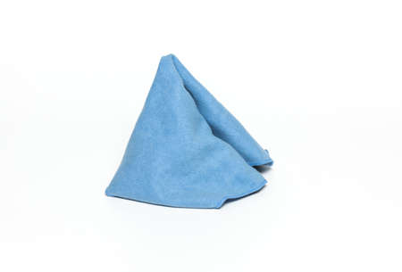 Microfiber fabric cloth on white background.の写真素材