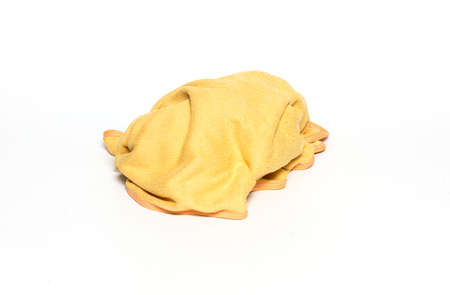 Microfiber fabric cloth on white background.の写真素材