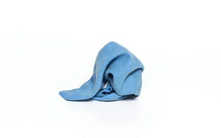 Microfiber fabric cloth on white background.の写真素材