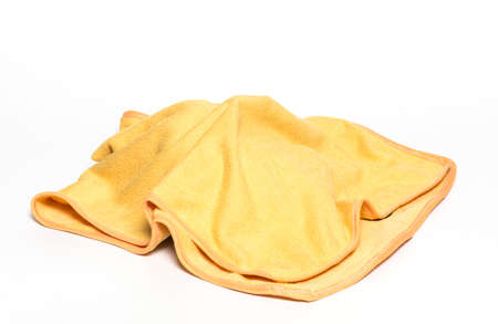 Microfiber fabric cloth on white background.の写真素材